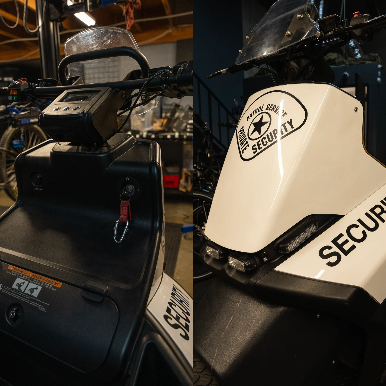 Different angles of a repaired Segway SE-3 Patroller