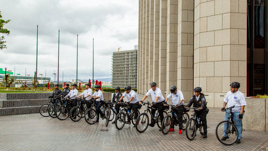 Bike Patrol Team training in Downtown LA.