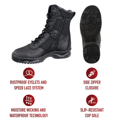 Rothco Forced Entry Tactical Boot With Side Zipper - 8 Inch - 5053