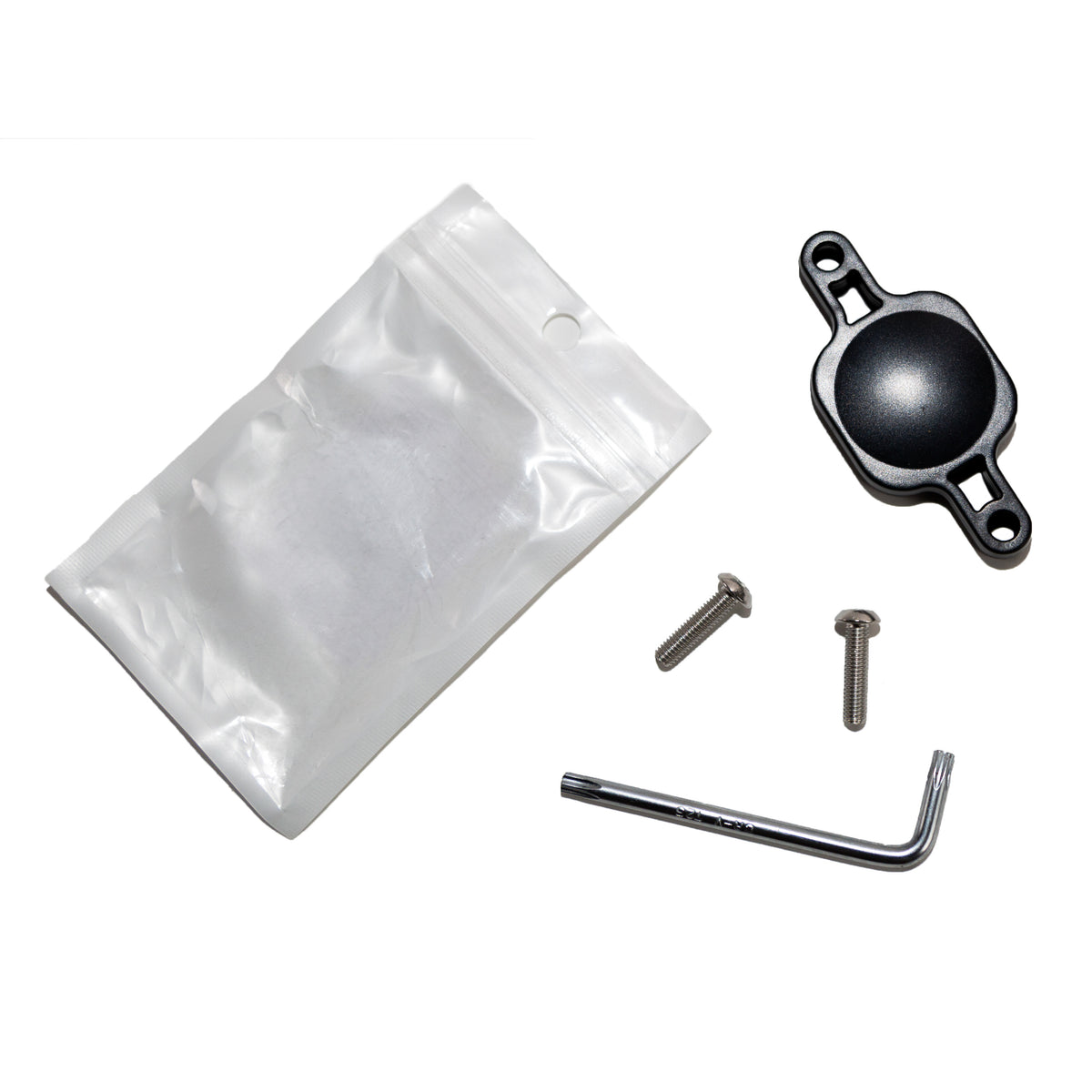 Everything that comes with the Air Tag Holder for a water bottle bike mount.
